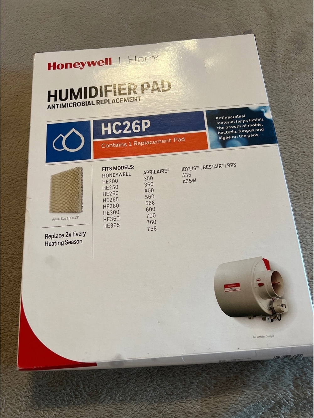 Honeywell HC26P Humidifier Pad Antimicrobial Replacement